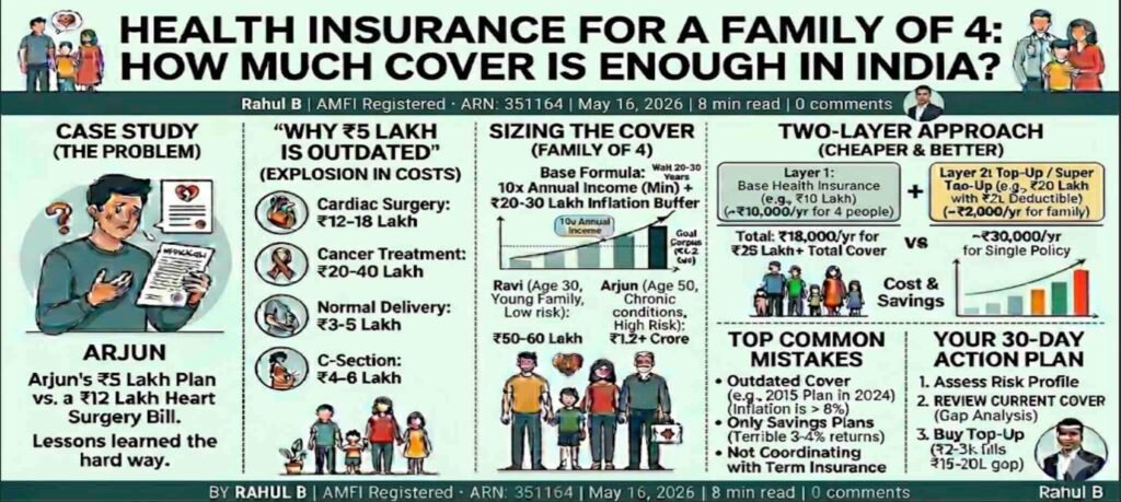 Health Insurance for a Family of 4: How Much Cover Is Enough in India?
